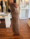 Haven Drawstring Waist Pants in Brown Linen