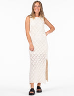 Swindon Sleeveless Knit Midaxi Dress in Cream